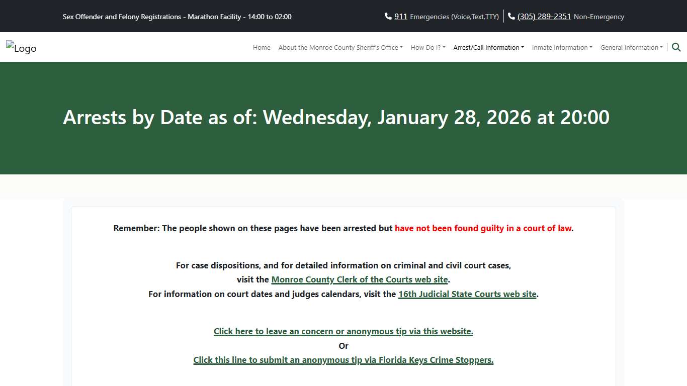 M.C.S.O - Current Arrests